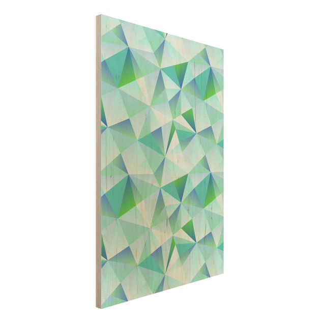 Quadro in legno - Vector pattern turquoise - Verticale 2:3