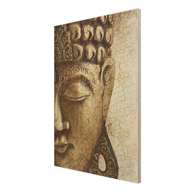 Quadro in legno - Vintage Buddha - Verticale 3:4