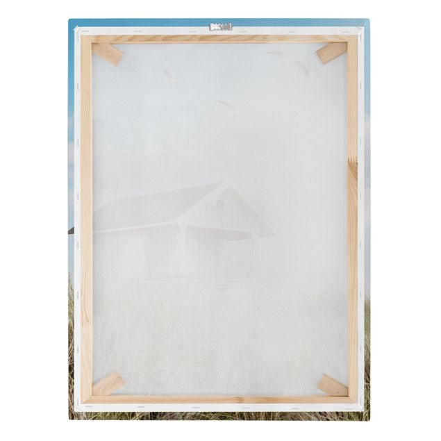 Stampa su tela - Capanna di legno sulla spiaggia - Formato verticale 3:4