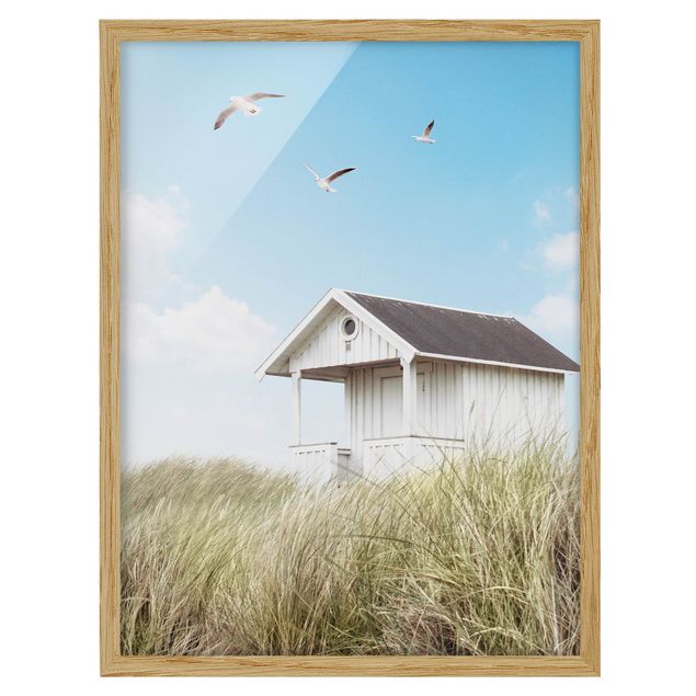 Poster con cornice - Capanna di legno sulla spiaggia