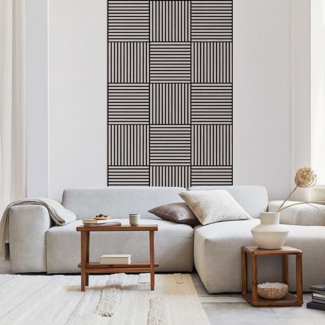 Pannelli fonoassorbenti Parete in legno rovere grigio - 52x52 cm
