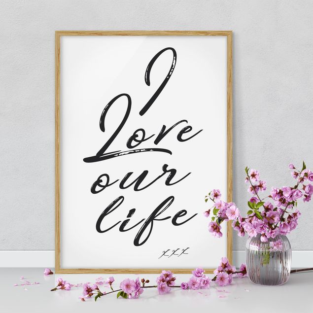 Poster con cornice - I Love Our Life
