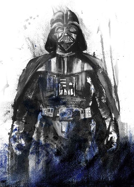 Carta da parati gaming Star Wars Watercolor Vader