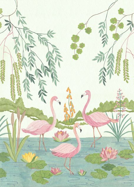 Carta da parati - Flamingo Vibes