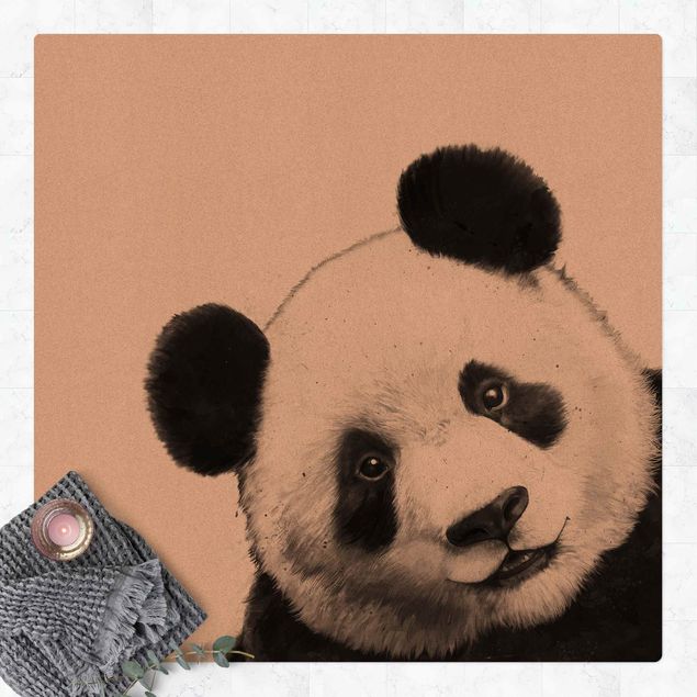 Tappeti moderni Illustrazione - Panda Disegno in bianco e nero