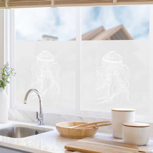 Pellicole per vetri - Illustrazione di una medusa