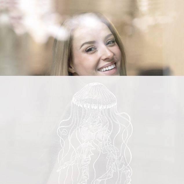 Pellicole per vetri - Illustrazione di una medusa