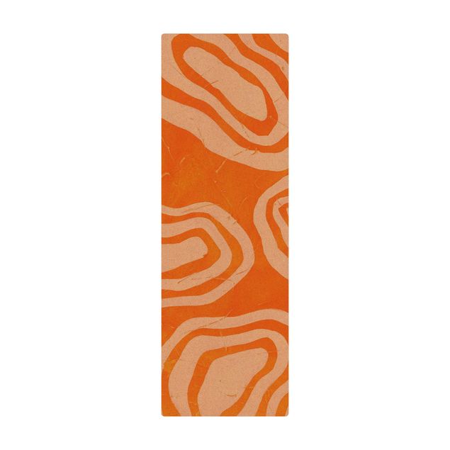 Tappetino di sughero - Isola nel mare arancione - Formato verticale 1:2