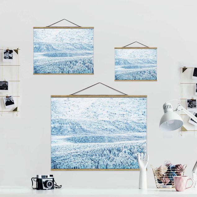 Foto su tessuto da parete con bastone - Fantasia glaciale islandese - Orizzontale 4:3