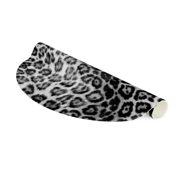 Tappeto bianco e nero moderno Pelle di giaguaro in bianco e nero
