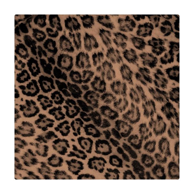 Tappetino di sughero - Jaguar Skin in bianco e nero - Quadrato 1:1