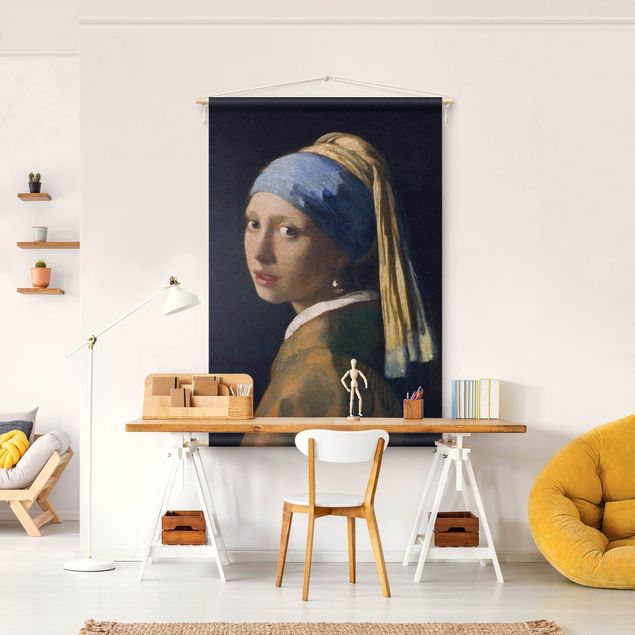 Arazzi da parete grande Jan Vermeer Van Delft - La ragazza con l'orecchino di perla