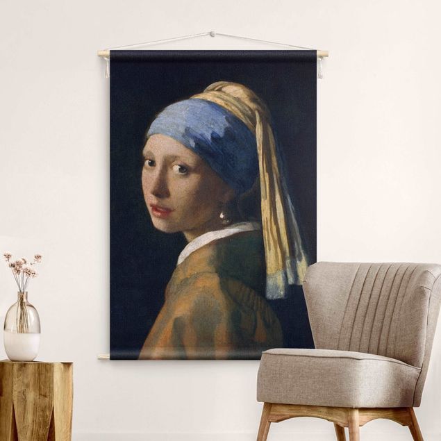 Arazzi da parete arte Jan Vermeer Van Delft - La ragazza con l'orecchino di perla