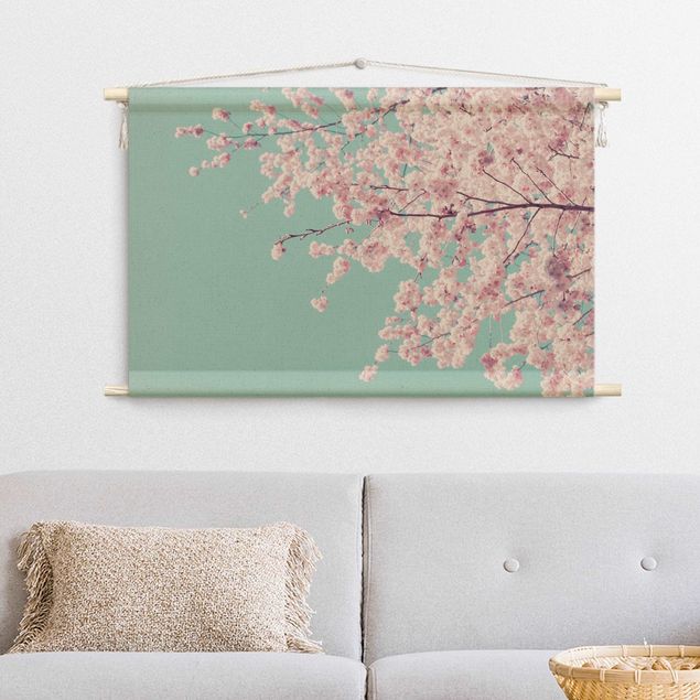 Arazzi da parete arte Fiore di ciliegio giapponese
