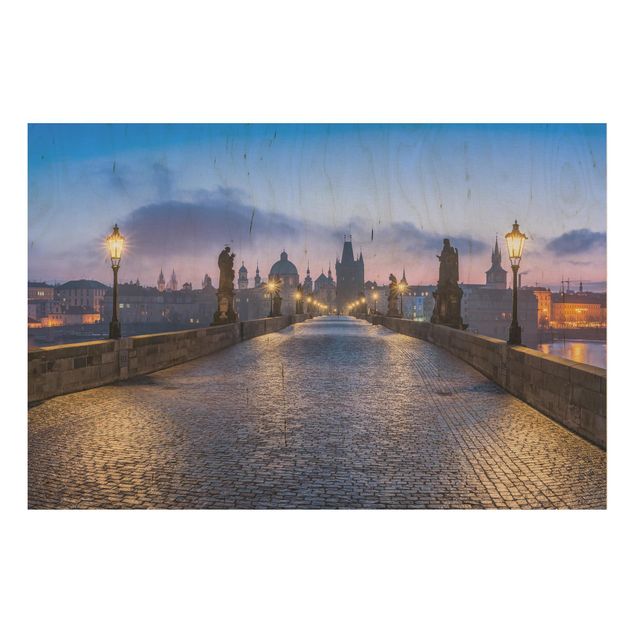 Stampa su legno - Ponte Carlo a Praga