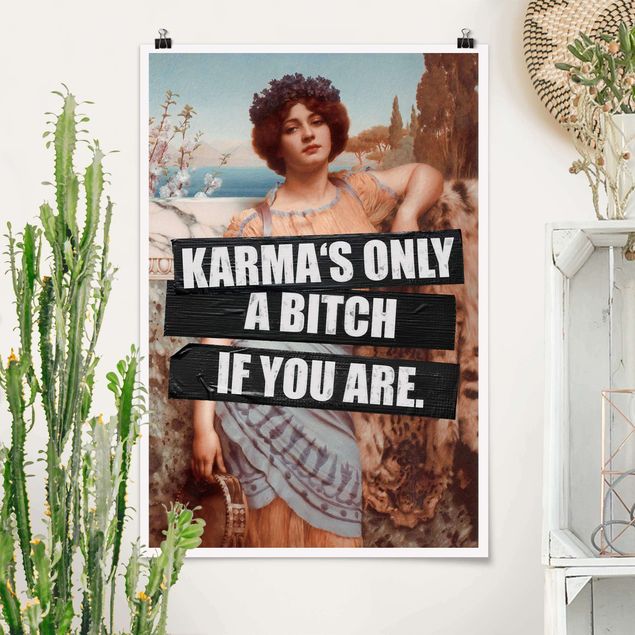 poster vintage originali Karma's Only A Bitch If You Are