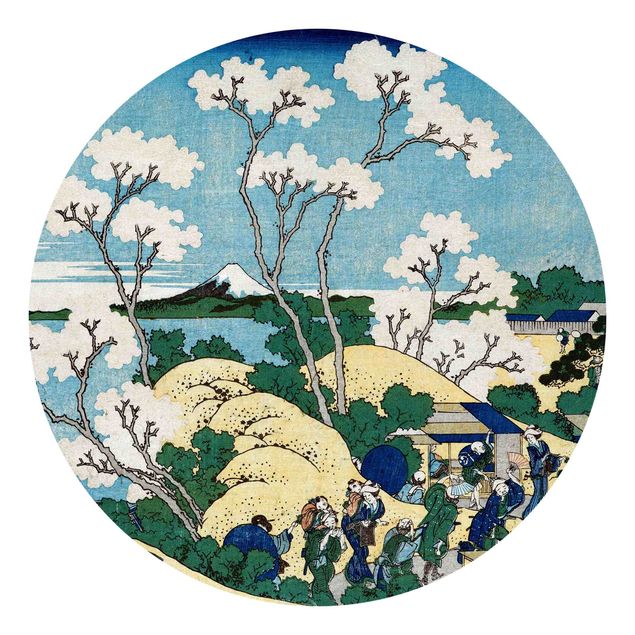 Carta da parati rotonda autoadesiva - Katsushika Hokusai - La Fuji di Gotenyama
