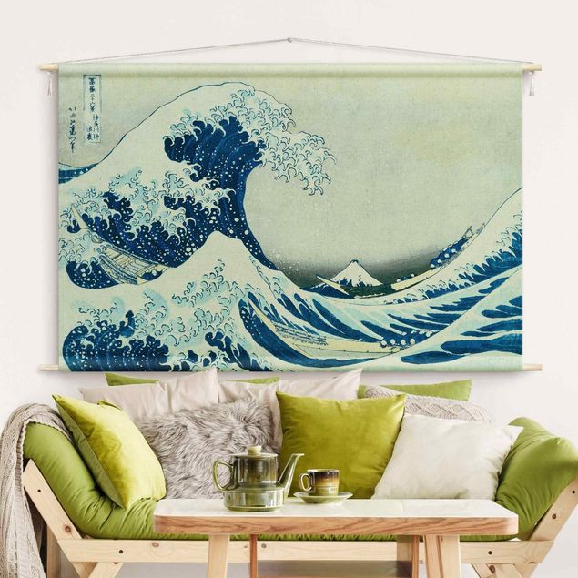 Arazzi da parete moderno Katsushika Hokusai - La grande onda di Kanagawa