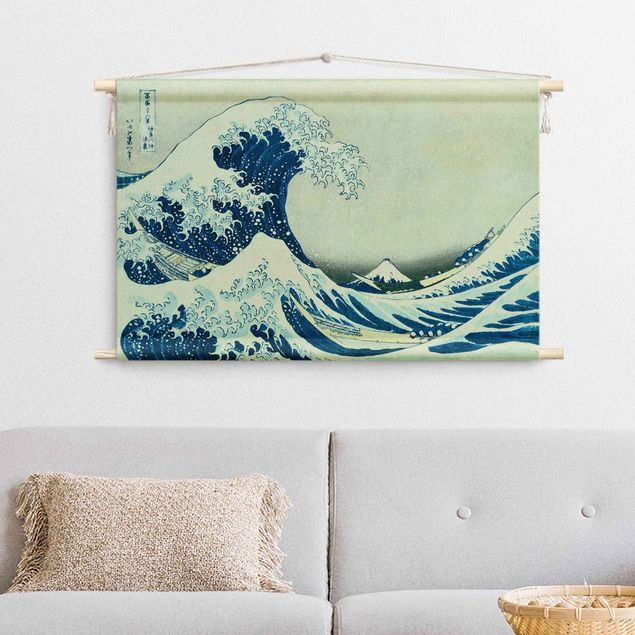 Arazzi da parete natura Katsushika Hokusai - La grande onda di Kanagawa