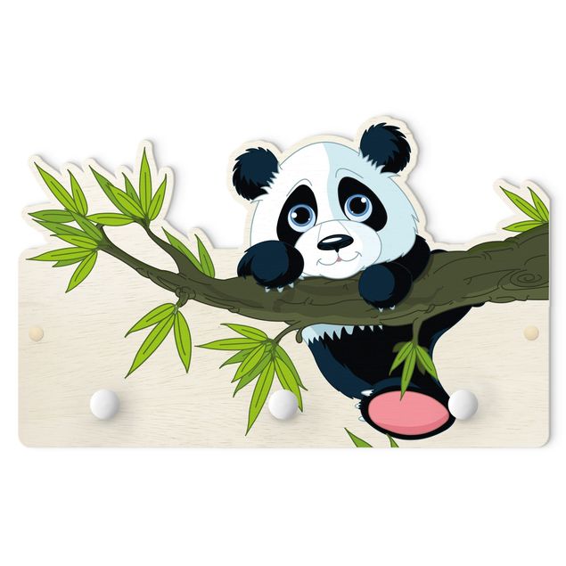 Appendiabiti per bambini - Panda che si arrampica