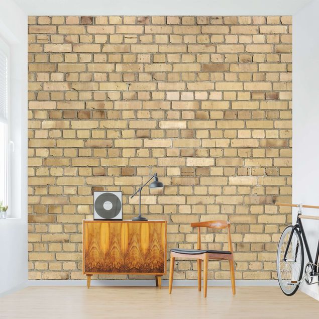 Carta da parati - Brick Effect Wallpaper - Pale Brick Wall