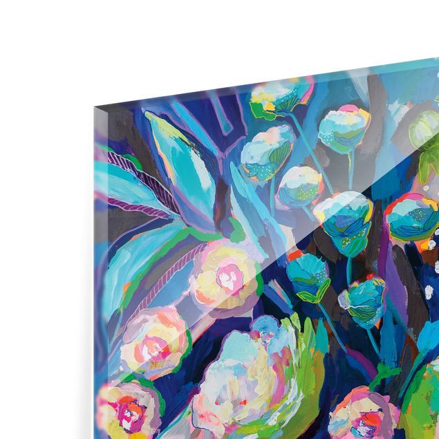 Quadro in vetro - Bouquet dai colori vivaci