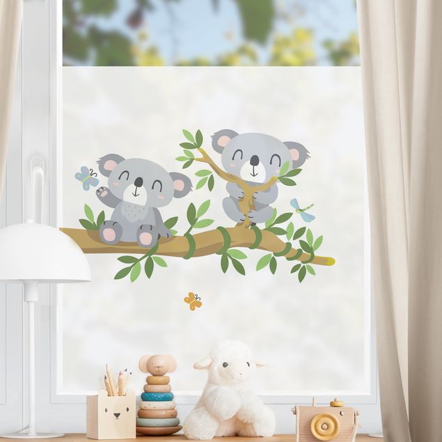 Pellicola per vetri colorata Set di koala