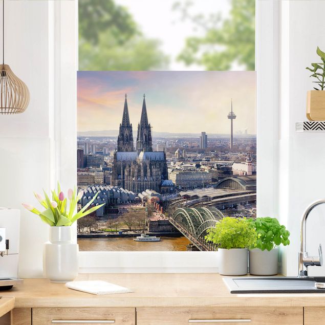 Decorazione per finestre - Lo skyline di Colonia con la cattedrale