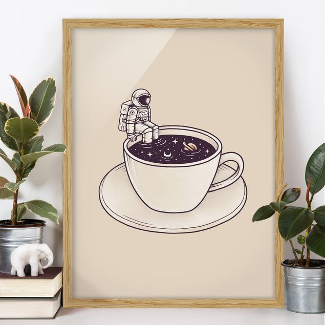 Poster con cornice - Caffè cosmico