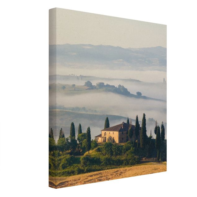 Quadro su tela naturale - Tenuta in Toscana - Formato verticale 3:4