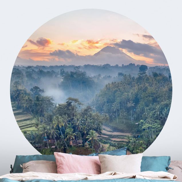 carta da parati effetto giungla Paesaggio a Bali