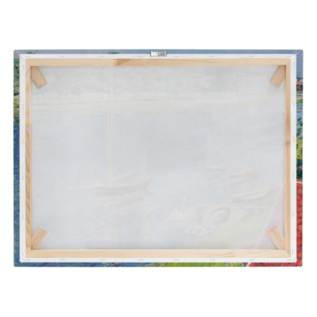 Stampa su tela - Gustave Caillebotte - La Senna a Argenteuil, barche alla fonda - Orizzontale 4:3