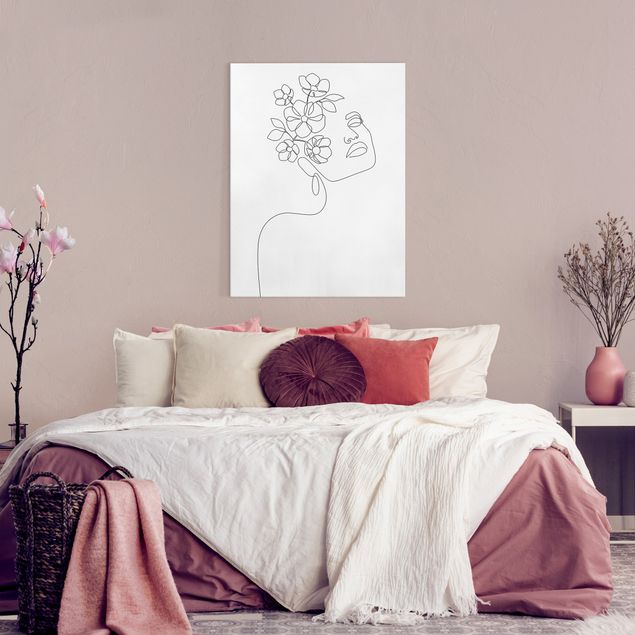 Madara Henina quadri Line Art - Dreamy Girl Blossom