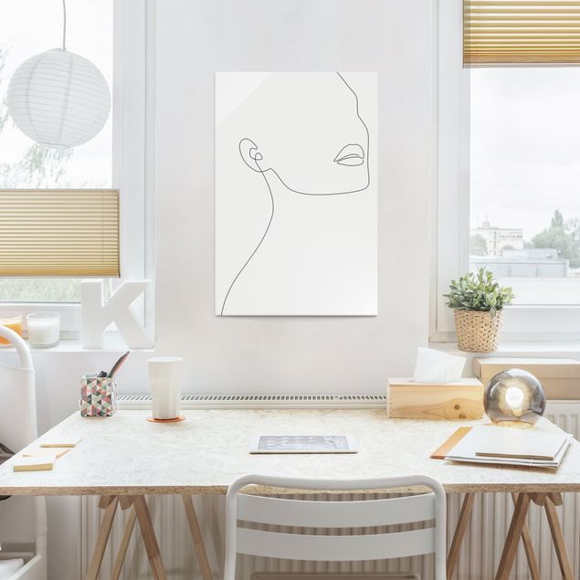 Quadro in vetro - Line Art - Bellezza minimalista