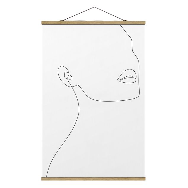 Foto su tessuto da parete con bastone - Line Art - Bellezza minimalista - Formato verticale 2:3