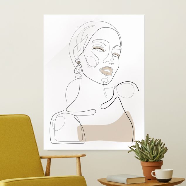 Riproduzioni di Madara Henina Ritratti Line Art - Rossetto beige