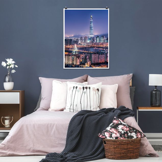 Poster - Lotte World Tower di notte