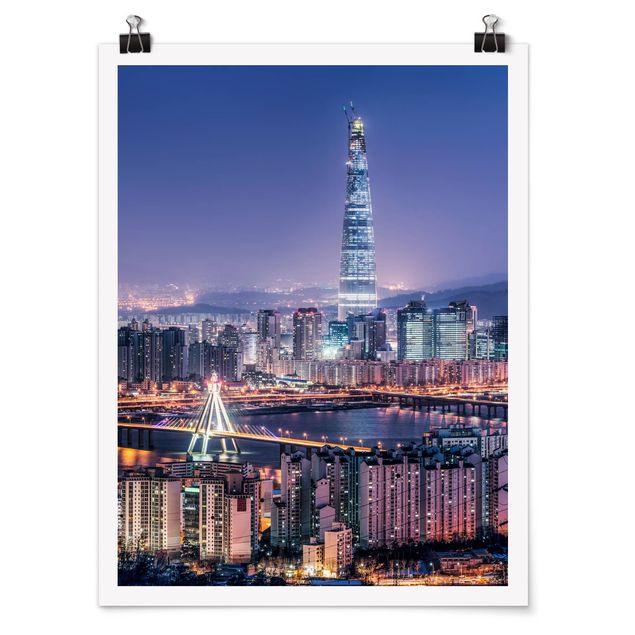 Poster - Lotte World Tower di notte