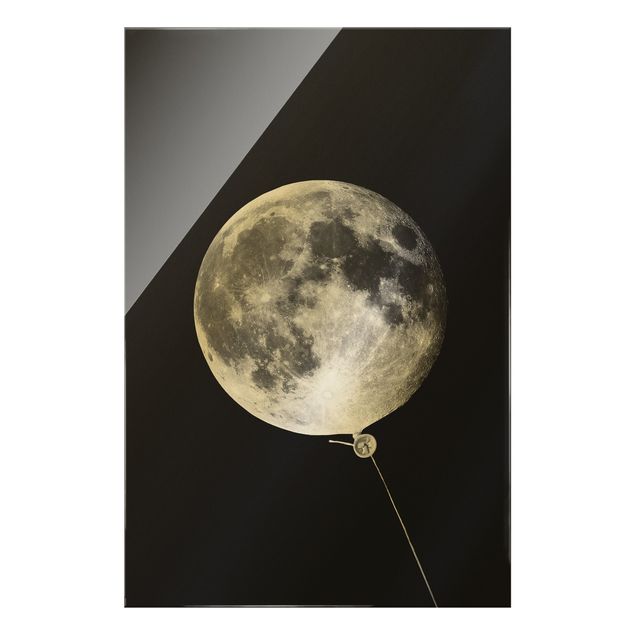 Quadro in vetro - Balloon Con La Luna - Verticale 3:2
