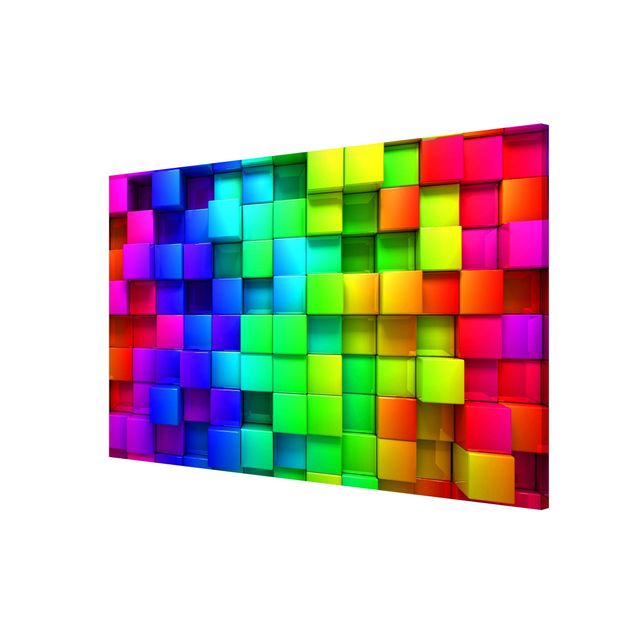 Lavagna magnetica - 3D Cubes - Formato orizzontale 3:2