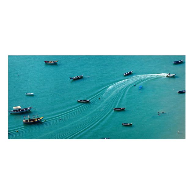 Lavagna magnetica - Pesca barche ancorate - Panorama formato orizzontale