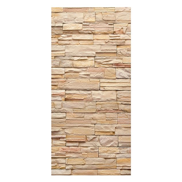 Lavagna magnetica - Asian Stonewall Large Bright Stone Wall From Homely Stones - Panorama formato verticale