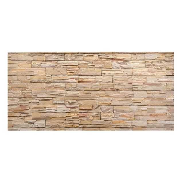Lavagna magnetica - Asian Stonewall Large Bright Stone Wall From Homely Stones - Panorama formato orizzontale