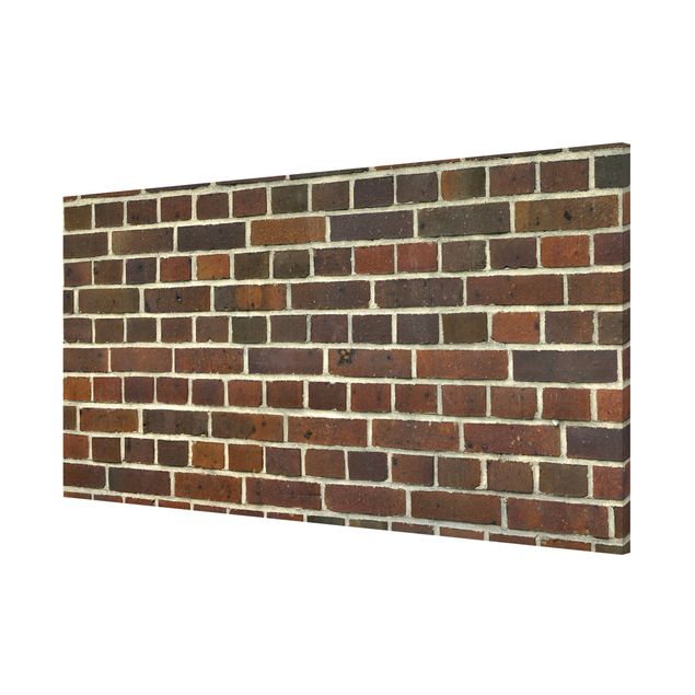 Lavagna magnetica - Brick Wallpaper London Maroon - Panorama formato orizzontale