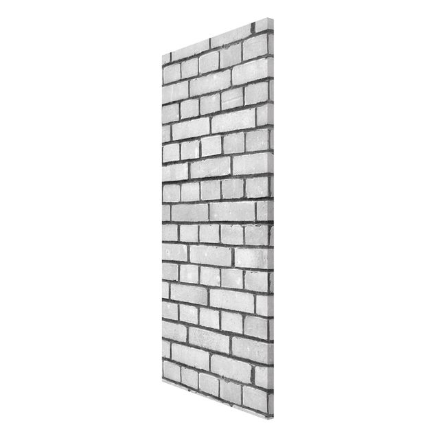 Lavagna magnetica - Brick Wallpaper White London - Panorama formato verticale