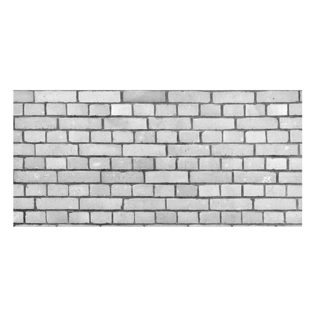 Lavagna magnetica - Brick Wallpaper White London - Panorama formato orizzontale