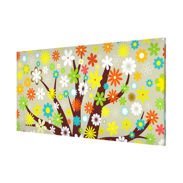 Lavagna magnetica - albero floreale - Panorama formato orizzontale