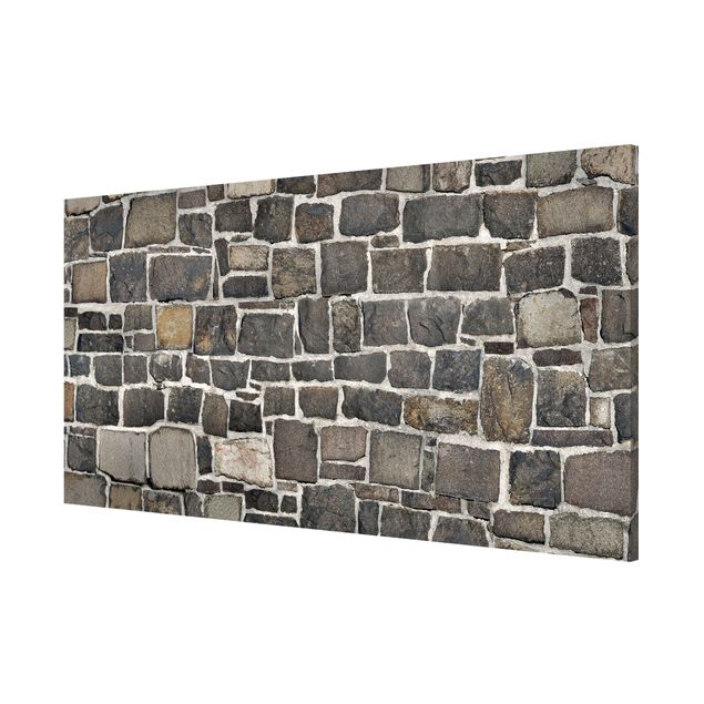 Lavagna magnetica - Crushed Stone Wallpaper Stone Wall - Panorama formato orizzontale