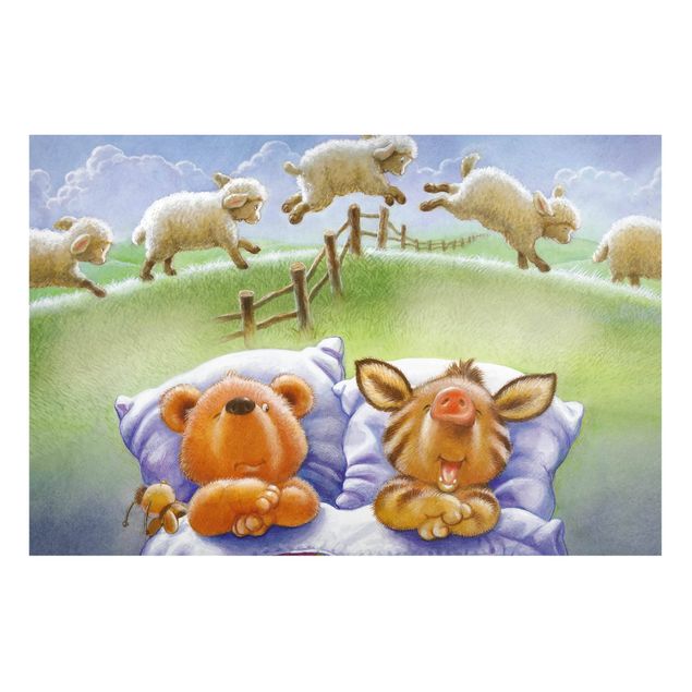 Lavagna magnetica - Orsetto Buddy - Counting Sheep - Formato orizzontale 3:2