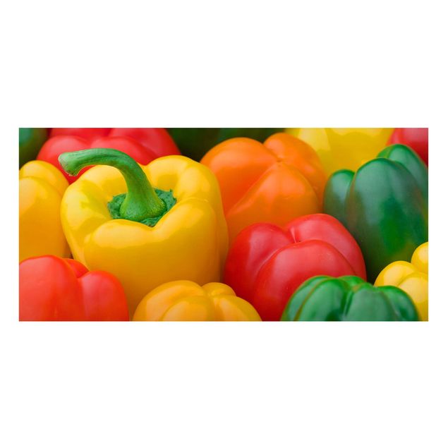 Lavagna magnetica - Colorful Peppers - Panorama formato orizzontale
